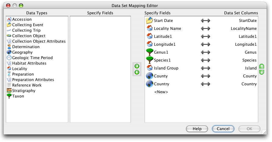 Data Set Mapping Editor